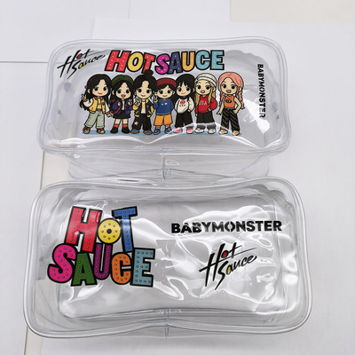 宝怪透明PVC原创笔袋潮流