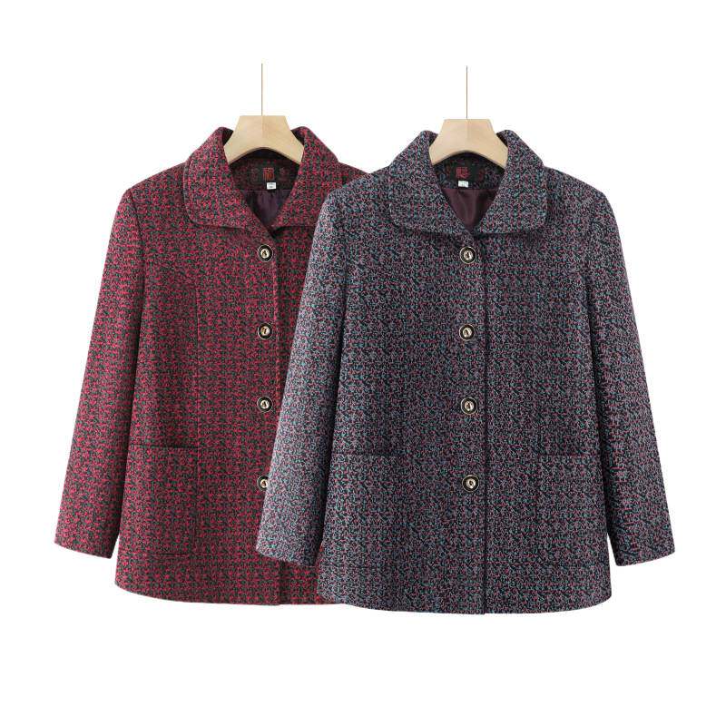 官方正品老年人奶奶外套女妈妈装春秋大码上衣老太太西装老人春装