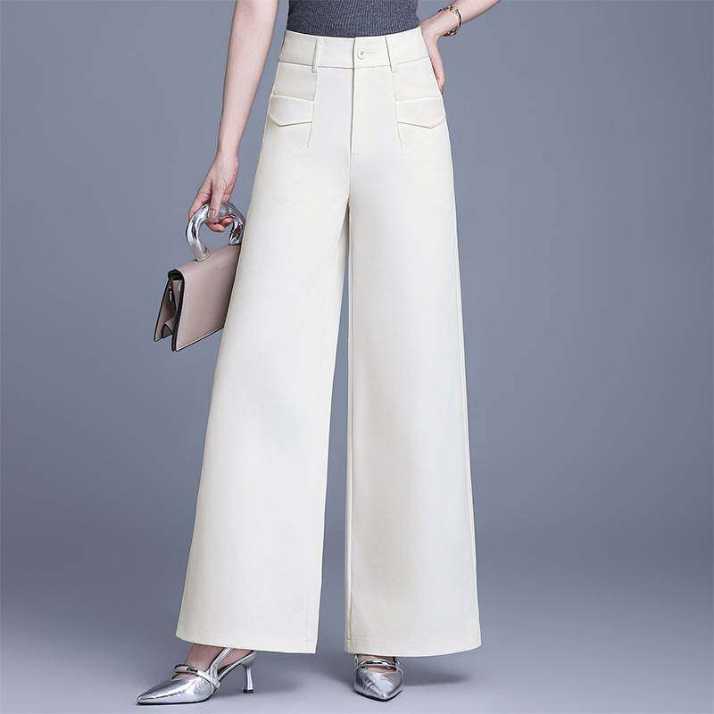 官方正品直筒宽松垂坠感拖地长裤休闲裤2026新款女春夏季薄款高级