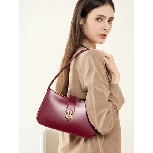 官方正品新款真皮女包小众新娘婚包年轻红色高级质感腋下包女日常