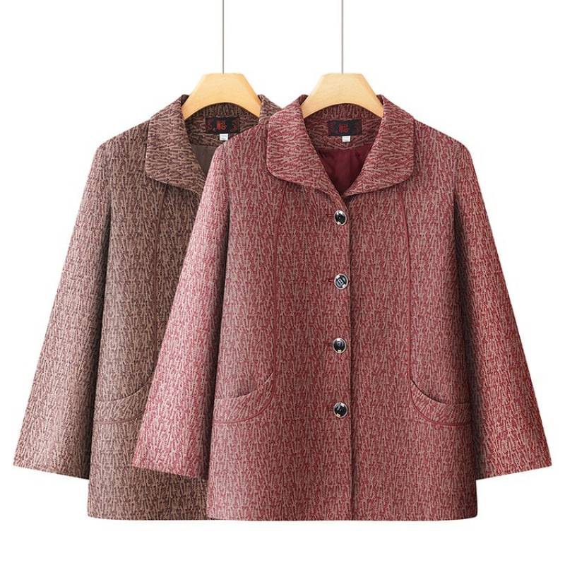 官方正品老年人秋装女奶奶装春秋长袖外套70多岁老太太衣服妈妈秋