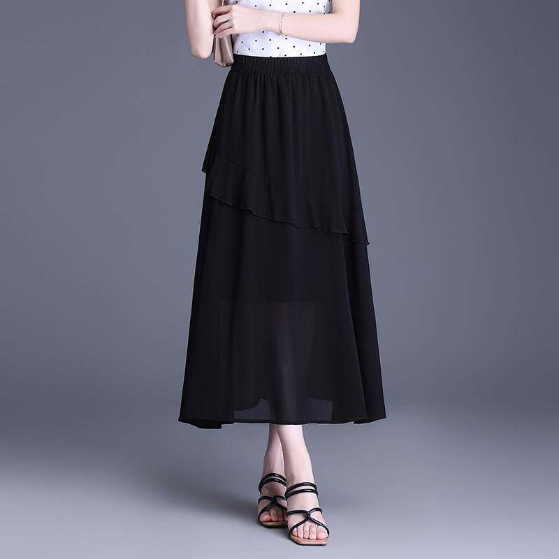 官方正品碎花雪纺半身裙长款女夏季2026新款时尚气质裙子遮胯显瘦