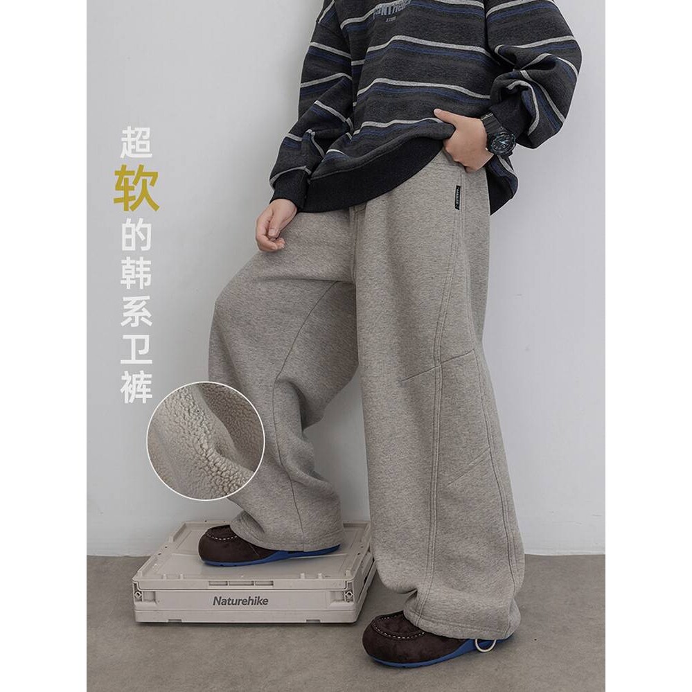 官方正品男童加绒运动裤2025秋冬款新款中大童时尚休闲一体绒保暖