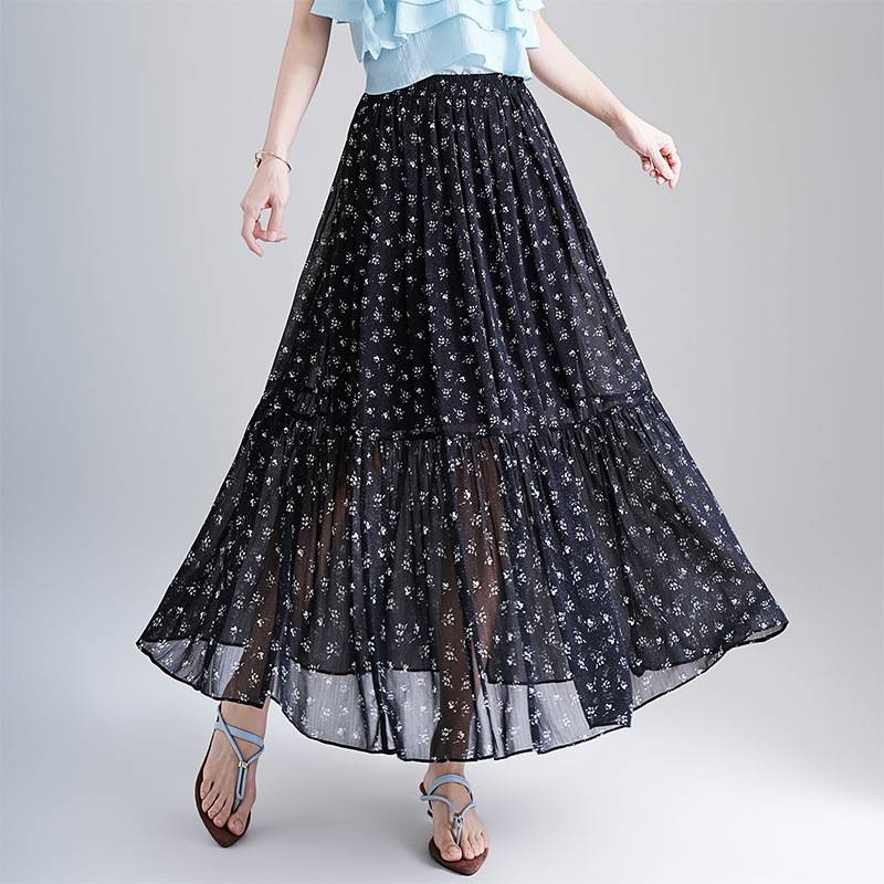 官方正品碎花长裙女2026夏季新款高腰显瘦气质长裙超好看小清新森