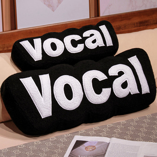 BIBIG的杂货铺创意vocal字母沙发靠垫女生床上睡觉长条抱枕可拆洗