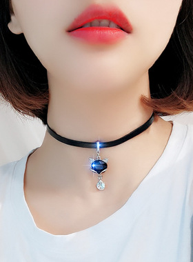 性感狐狸吊坠项链女款