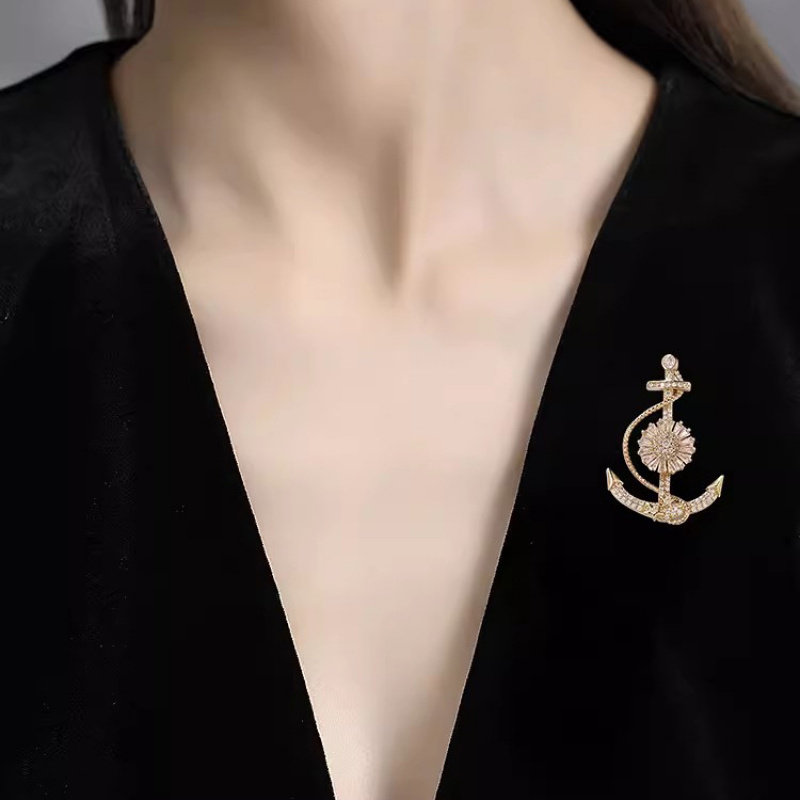 乘风破浪胸针男女通用精美个性船锚胸花小众设计感别针西装配饰品
