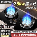 樱花燃气灶家用双灶嵌入式 液化气煤气炉节能猛火炉灶 天然气灶台式