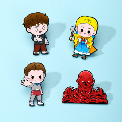 Stranger Things胸针怪奇物语Demogorgon 环保合金包包笔袋装饰品