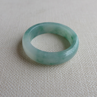 翡翠戒指23号手饰男款冰种阳绿飘花紫罗兰色缅甸天然A货翡翠挂件