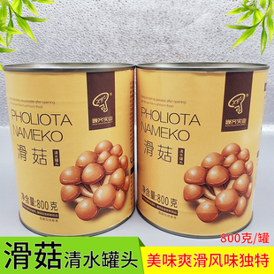 巍齐滑菇清水罐头800g 6瓶滑子蘑滑菇新鲜菌菇食用菌罐装