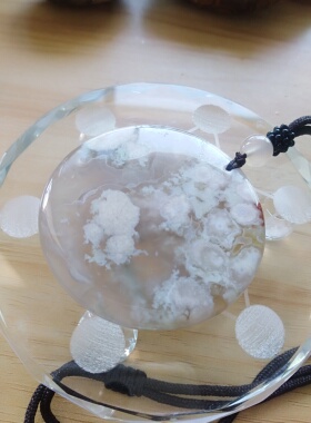 高冰菜园子樱花玛瑙吊坠5.5