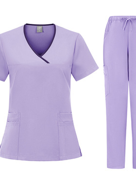 亚马逊护士服儿童口腔医院医护洗手衣速干短袖分体工作服套装