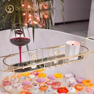 本心本来法式浴缸置物架轻奢泡澡追剧神器高级感可伸缩网红手机架