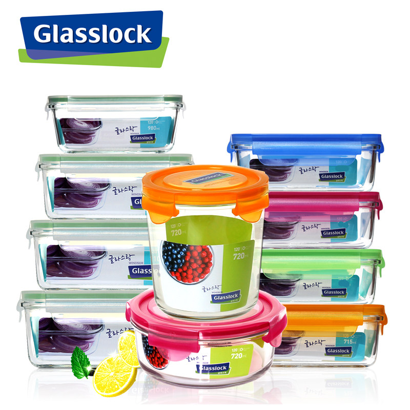 glasslock玻璃保鲜盒微波炉专用玻璃饭盒便当盒圆形碗带盖上班族在类目 餐饮具, 保鲜容器/保鲜器皿, 保鲜盒中 - 来自Buy2taobao.com提供专业的淘宝代购服务