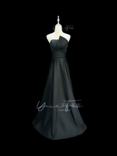 小夜曲 | 乐府礼服25年黑色缎面两穿裙声乐独唱比赛艺考美声礼服