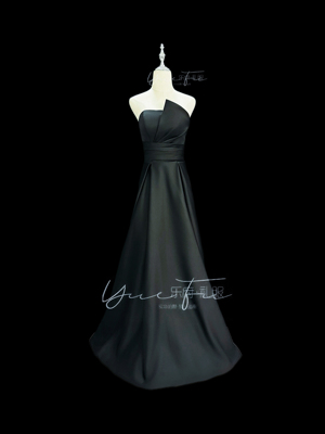小夜曲 | 乐府礼服25年黑色缎面两穿裙声乐独唱比赛艺考美声礼服