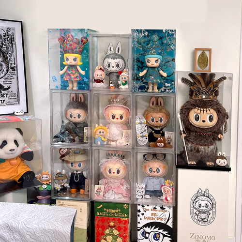 拉布布zimomo展示盒磁吸门可叠加