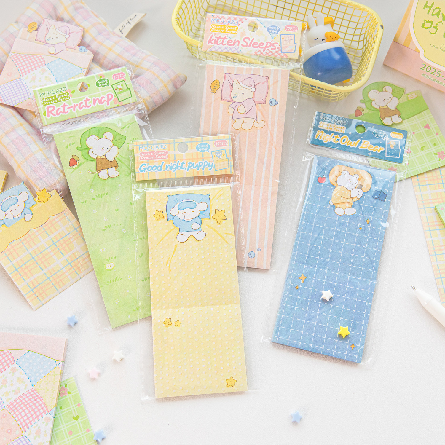 无粘性折叠长条便签本留言本装饰