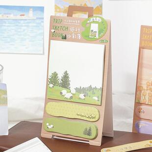 可立式便利贴头部带粘性N次贴索引条便签本简约旅行留言备忘录