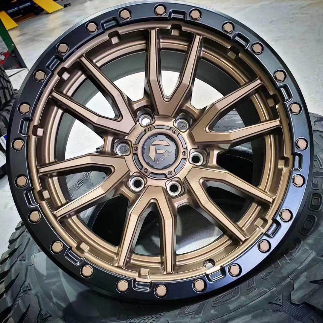 猛禽f150坦途牧马人坦克300改装轮毂钢圈17寸fuel进口越野轮毂