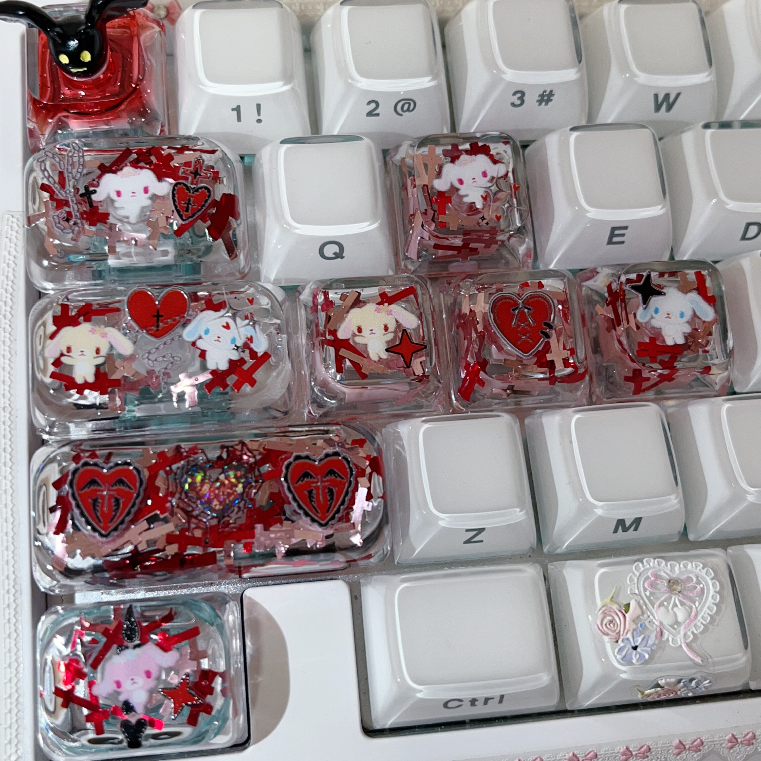 甜点兔键帽手作个性键帽可爱手作键帽xda原创手作键帽zuoya键帽