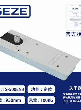 盖泽地弹簧TS500EN3 承载100KG定位玻璃门铰链原装自动实拍铸铁包
