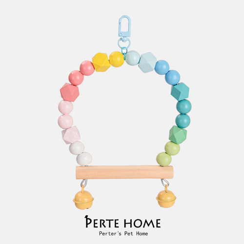 鹦鹉彩虹秋千解闷磨爪玩具