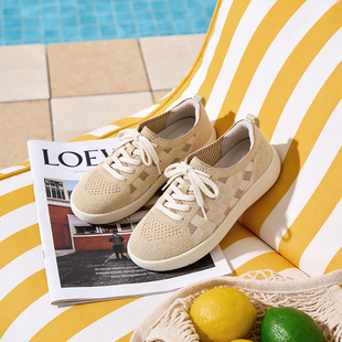 Pansy盼喜26春夏新款 女夏季 宽楦懒人鞋 轻便不累脚 透气网面休闲鞋