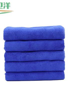 卫洋WYS-1518超细纤维抹布35*75cm蓝色78g5条装(大号)酒店物业洗