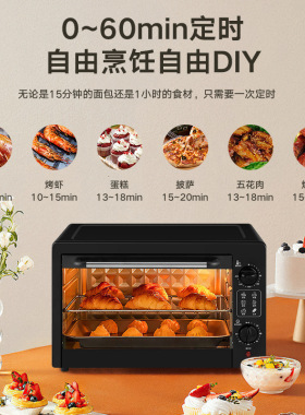 小霸王22升家用烤箱大容量多功能电烤箱蛋糕烘焙烤炉批发代发礼品