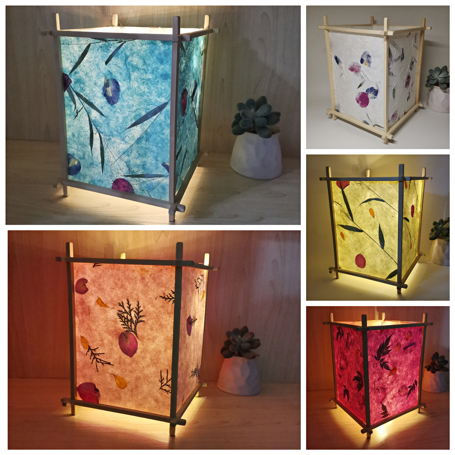 花草纸宫灯春节元宵亲子活动团建儿童卡通手工diy材料包灯笼定制