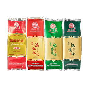 中茶茶叶 猴王牌袋装组合散茶茉莉花茶+云雾绿茶+滇红毛尖+铁观音