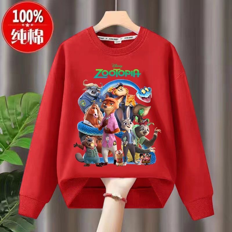 疯狂动物城2儿童卫衣Zootopia学生男童衣服加绒加厚卡通童装上衣