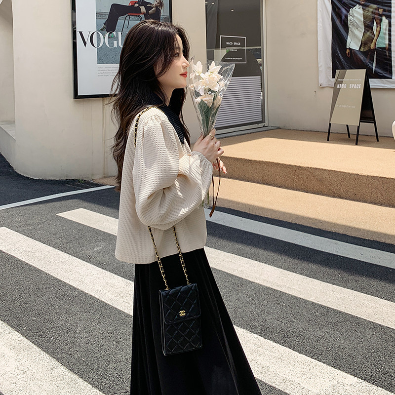 小香风套装裙女装早春季2025新款时尚洋气温柔风女神范复古两件套,女装套装/套裙,浙宝131