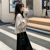 2025春季新款白色娃娃领减龄小香风上衣半身裙子两件套装女连衣裙，女装套装/套裙，象礼