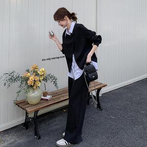 新款！现货！针织条纹拼接套装两件套131-7130P185K278,女装套装/套裙,浙宝131