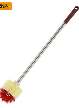 康丽雅K-1349不锈钢长柄圆头马桶刷酒店卫生间清洁厕刷子颜色随机