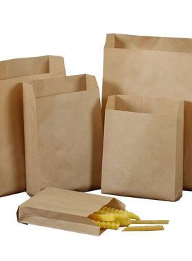 冰禹BJjj-335一次性包装纸袋(100个)淋膜牛皮纸袋食品袋防油纸袋6