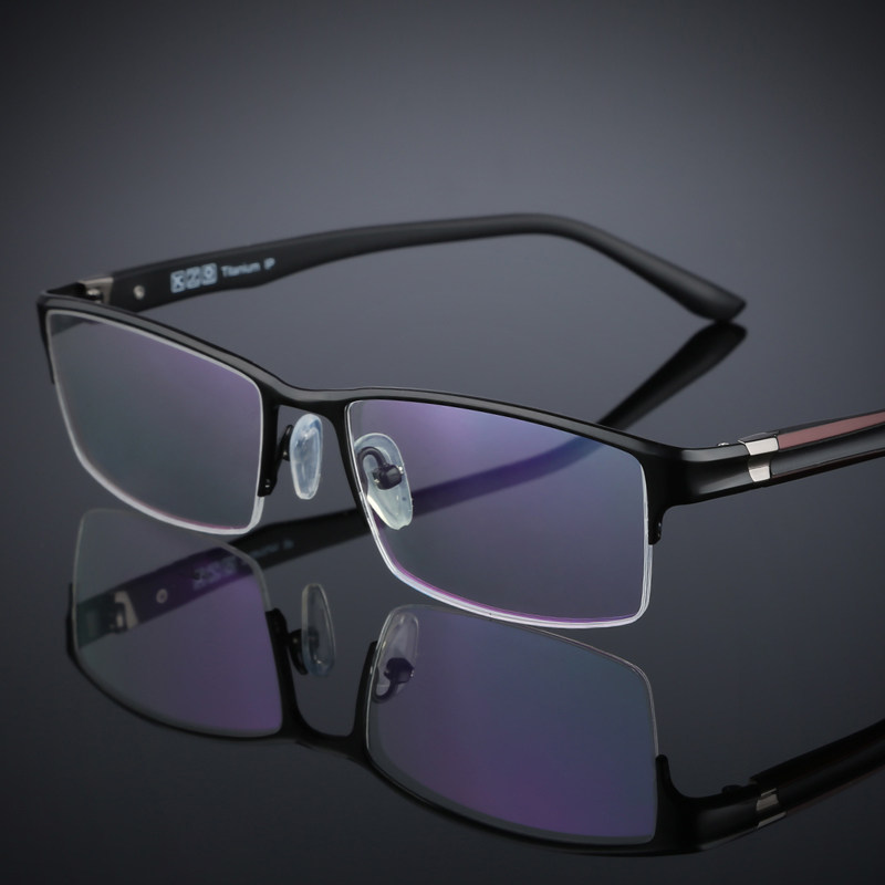 半框超轻纯钛成品近视眼镜