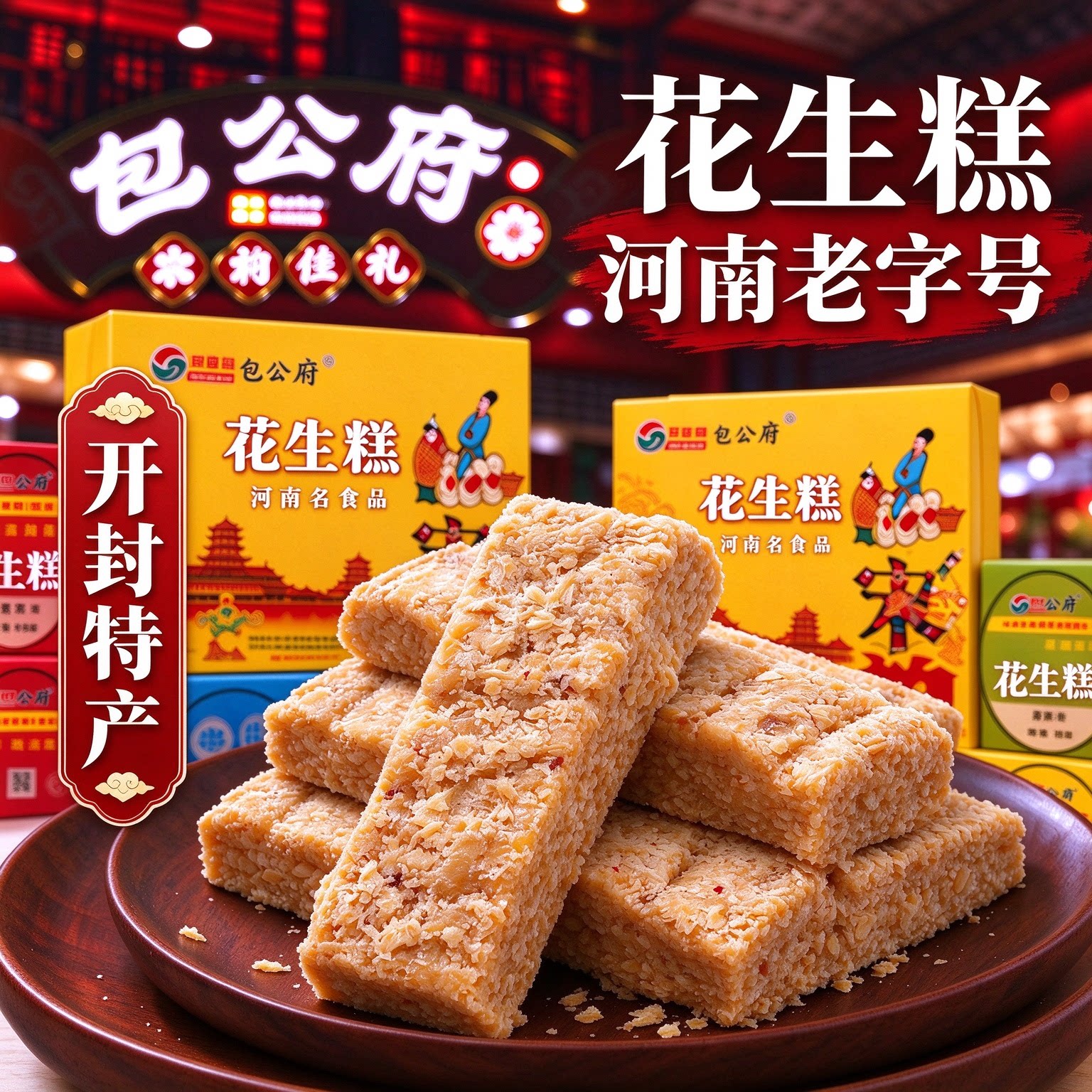 开封老字号手工花生糕酥糖
