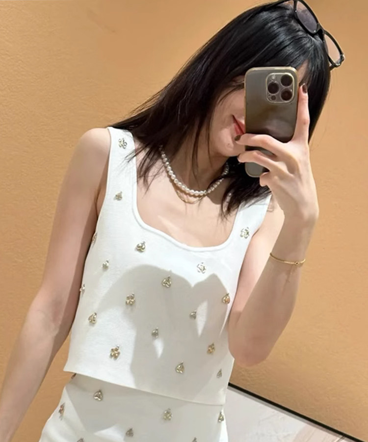女装法式优雅针织吊带背心