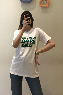 2021SMILEY笑脸印花有机棉短袖T恤SFPTS00851