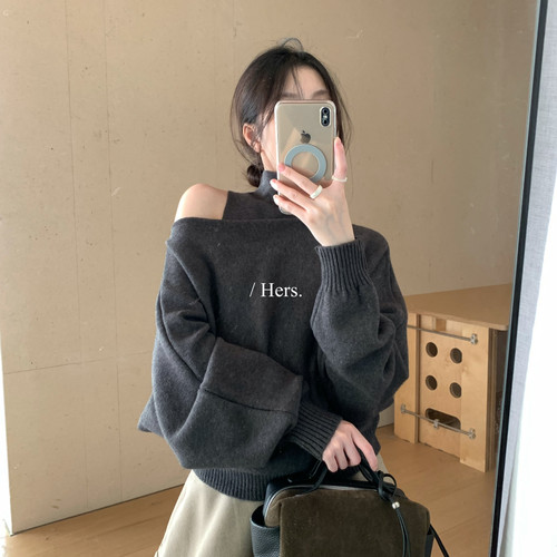 Hers-早冬上新气质姐系两件套微高领背心+针织衫套装62078