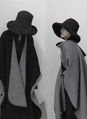 黑色披肩批肩女外搭外套时尚洋气高档 Black Shawl Cloak cape