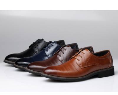Men s oxford business formal dress leather flat shoes男鞋