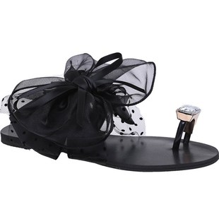 flop水钻蝴蝶结拖鞋 тапки flip краса женские