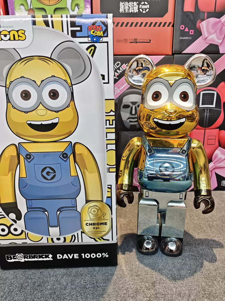 Medicom BE@RBRICK Dave Chrome Ver. 1000% Minions Bearbrick 70cm