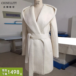 连帽苏丽羊驼大衣镇店秘鲁进口A级长毛皮草级加厚毛呢外套女冬新