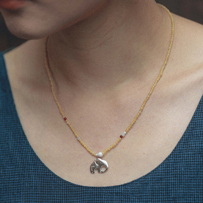 inLESS | 乌鸦巢 Crow's Aerie 大象串珠短项链